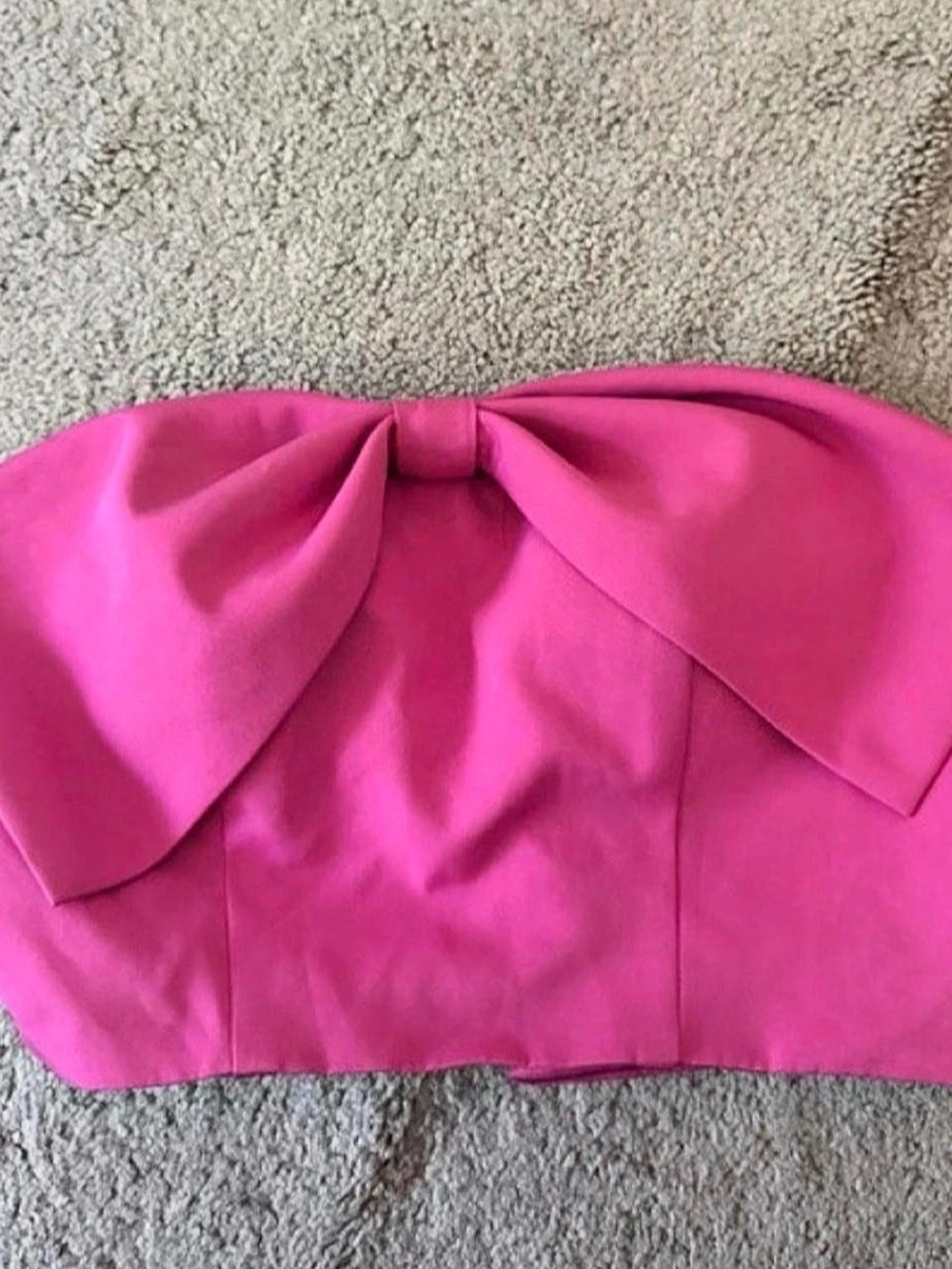 Revelry Pink Bow Crop Top Size Small